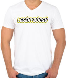printfashion legenybucsu-lego - Férfi V-nyakú póló - Fehér (878750)