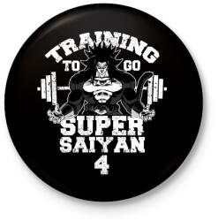 printfashion Training to go super saiyan 4 - Kitűző, hűtőmágnes - Fekete (3092066)