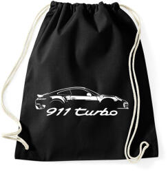 printfashion Porsche 911 turbo - Sportzsák, Tornazsák - Fekete (912057)