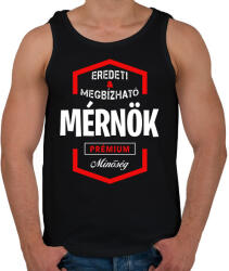 printfashion Mérnök prémium minőség - Férfi atléta - Fekete (1453956)