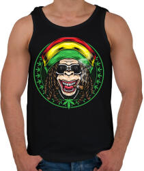 printfashion Reggae majom - Férfi atléta - Fekete (2378199)