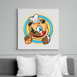 printfashion A pék kutyája - Vászonkép - Fehér (6620003)