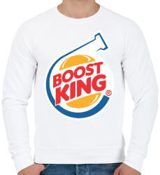 printfashion Boost King - Férfi pulóver - Fehér (4286585)