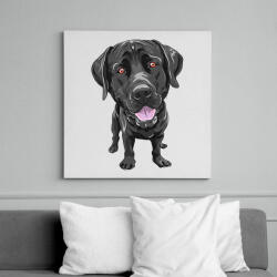 printfashion Labrador - Vászonkép - Fehér (6629090)