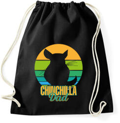 printfashion Csincsilla apa - Sportzsák, Tornazsák - Fekete (10957180)