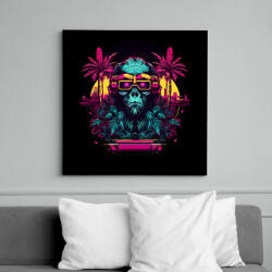 printfashion Cyberpunk majom - Vászonkép - Fekete (14035786)