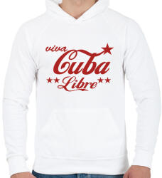 printfashion Cuba libre - Férfi kapucnis pulóver - Fehér (12584736)