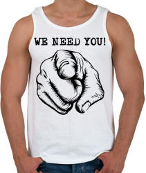 printfashion We need you - kellesz nekünk - Férfi atléta - Fehér (4639845)