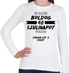 printfashion Utálom ezt a pólót - 40. - Női hosszú ujjú póló - Fehér (11699127)