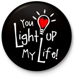 printfashion Light up - Kitűző, hűtőmágnes - Fekete (3100836)