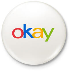 printfashion OKAY - Kitűző, hűtőmágnes - Fehér (3078339)