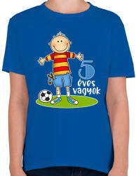 printfashion 5 éves vagyok" kisfiúknak - Gyerek póló - Királykék (13460303)