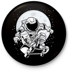 printfashion űrhajós - Kitűző, hűtőmágnes - Fekete (13696086)