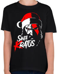 printfashion Santa Kratos - Gyerek póló - Fekete (1979794)