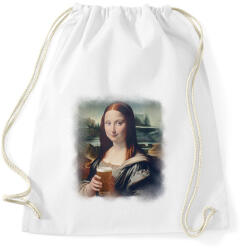 printfashion Mona Lisa sörrel - Sportzsák, Tornazsák - Fehér (14727377)