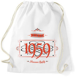 printfashion since-1959-red-black - Sportzsák, Tornazsák - Fehér (527291)