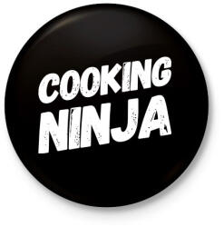 printfashion Cooking ninja - Kitűző, hűtőmágnes - Fekete (3101723)