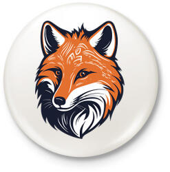 printfashion Róka - Kitűző, hűtőmágnes - Fehér (16103109)