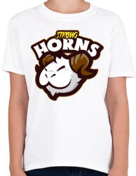 printfashion Strong Horns - Gyerek póló - Fehér (5135095)