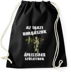 printfashion Áprilisi horgász - Sportzsák, Tornazsák - Fekete (4765813)