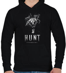 printfashion huntshowdown pig - Férfi kapucnis pulóver - Fekete (15949645)