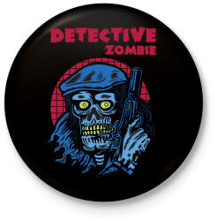 printfashion Detektív zombi - Kitűző, hűtőmágnes - Fekete (3091103)