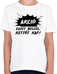 printfashion Akció - Egyet beszól - Gyerek póló - Fehér (7517909)