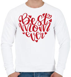 printfashion Best Mom ever - Férfi pulóver - Fehér (13294211)