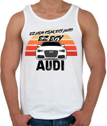 printfashion Ez nem csak egy autó ez egy AUDI - Férfi atléta - Fehér (16460546)