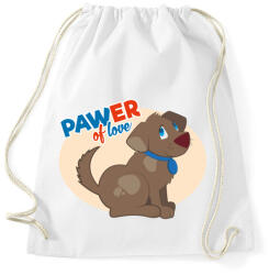 printfashion PAWer of love - kutyusos póló - Sportzsák, Tornazsák - Fehér (262702)