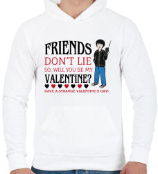 printfashion Strange valentine - Mike - Férfi kapucnis pulóver - Fehér (11697169)