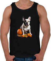 printfashion francia bulldog tökkel - Férfi atléta - Fekete (14544109)
