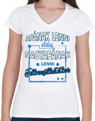 printfashion Nagyapának lenni felbecsülhetetlen - Női V-nyakú póló - Fehér (6608127)