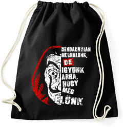 printfashion Money heist - Igyunk arra, hogy még élünk! - Sportzsák, Tornazsák - Fekete (4855505)