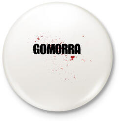 printfashion Gomrra /Black/ - Kitűző, hűtőmágnes - Fehér (3078497)