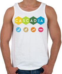 printfashion Cascadia - Férfi atléta - Fehér (15517849)