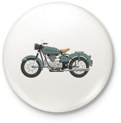 printfashion Classic - Kitűző, hűtőmágnes - Fehér (5161599)