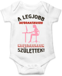 printfashion Informatikus nő szülinapja november - Baba Body - Fehér (5660270)