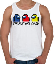 printfashion Among us trust no one - ne bízz senkiben - Férfi atléta - Fehér (4119957)