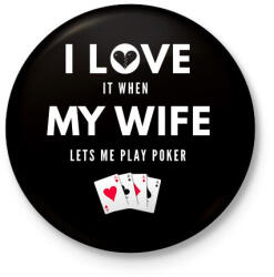 printfashion I LOVE ME WIFE - Kitűző, hűtőmágnes - Fekete (3098997)