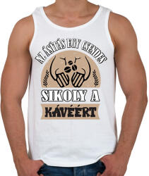 printfashion Sikoly a kávéért - Férfi atléta - Fehér (5978659)