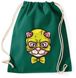 printfashion Macskamaszk - Sportzsák, Tornazsák - Sötétzöld (40063)