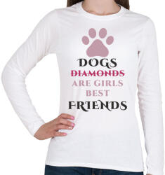 printfashion Dog best friend - Női hosszú ujjú póló - Fehér (823268)