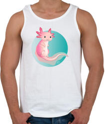 printfashion Pink axolotl - Férfi atléta - Fehér (4217099)