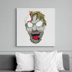 printfashion Zobie head - Vászonkép - Fehér (6623682)