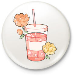 printfashion Limonade - Kitűző, hűtőmágnes - Fehér (3083999)