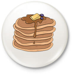 printfashion Amerikai palacsinta - Kitűző, hűtőmágnes - Fehér (14113744)
