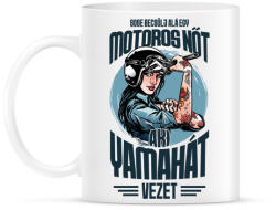 printfashion Sose becsülj alá egy motors nőt - Yamaha - Bögre - Fehér (4344654)