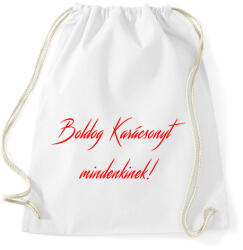 printfashion Boldog Karácsonyt - Sportzsák, Tornazsák - Fehér (11127106)