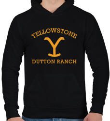 printfashion Yellowstone Dutton - Férfi kapucnis pulóver - Fekete (15518362)